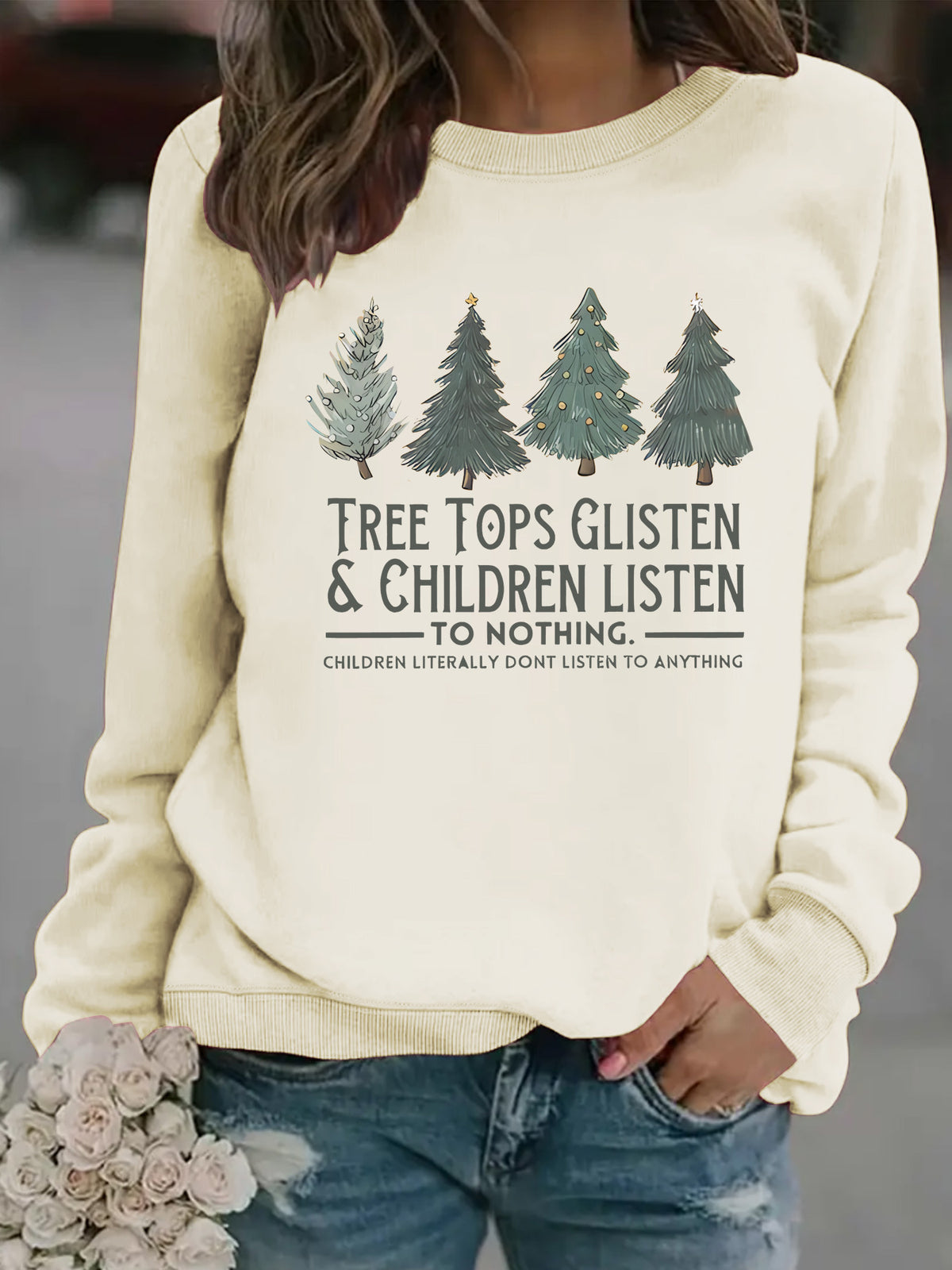 Printed pullover sweatshirt