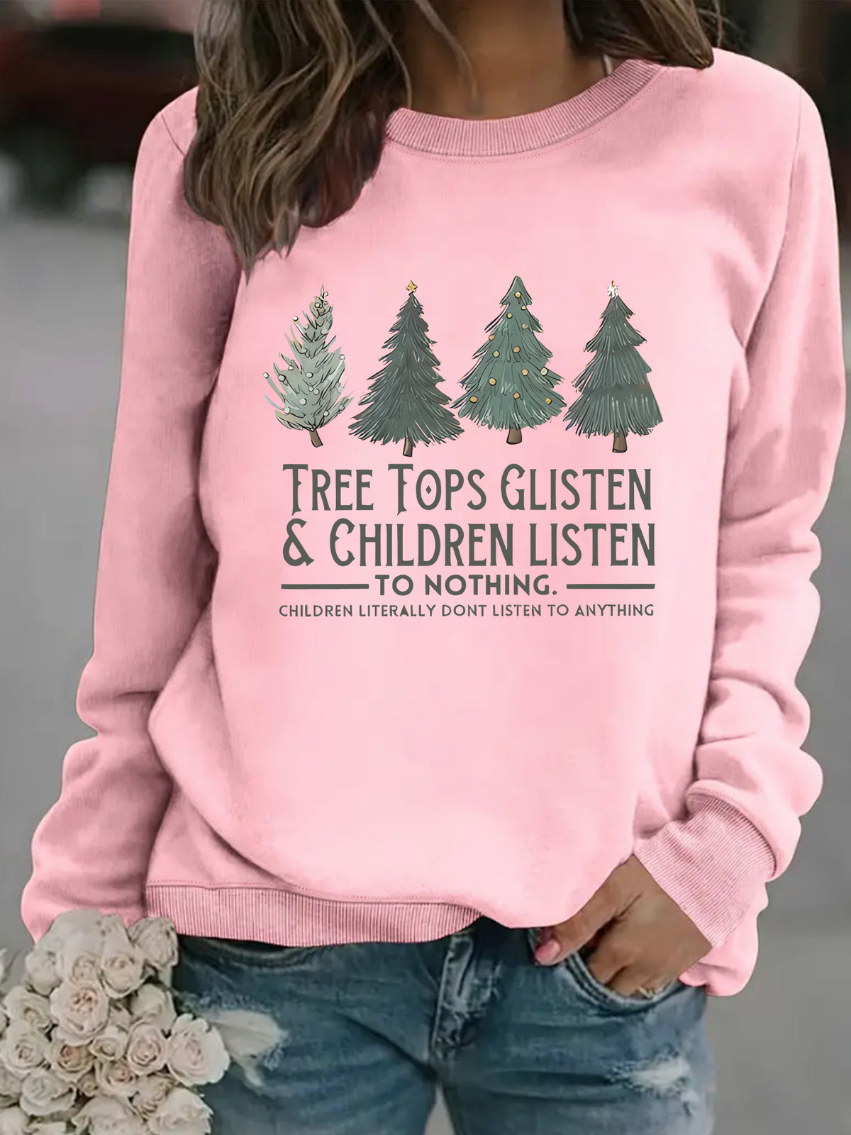 Printed pullover sweatshirt