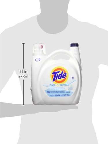 Tide Free & Gentle Liquid Laundry Detergent, Unscented, 1.47 L (32 Loads)