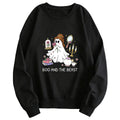 Printed round neck hoodie “Boo and the Beast”