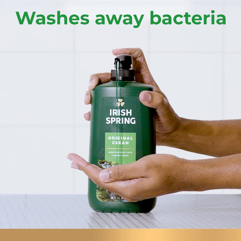 Irish Spring 5 in 1 Body Wash for Men, Fresh Eucalyptus & Bergamot, 887 mL