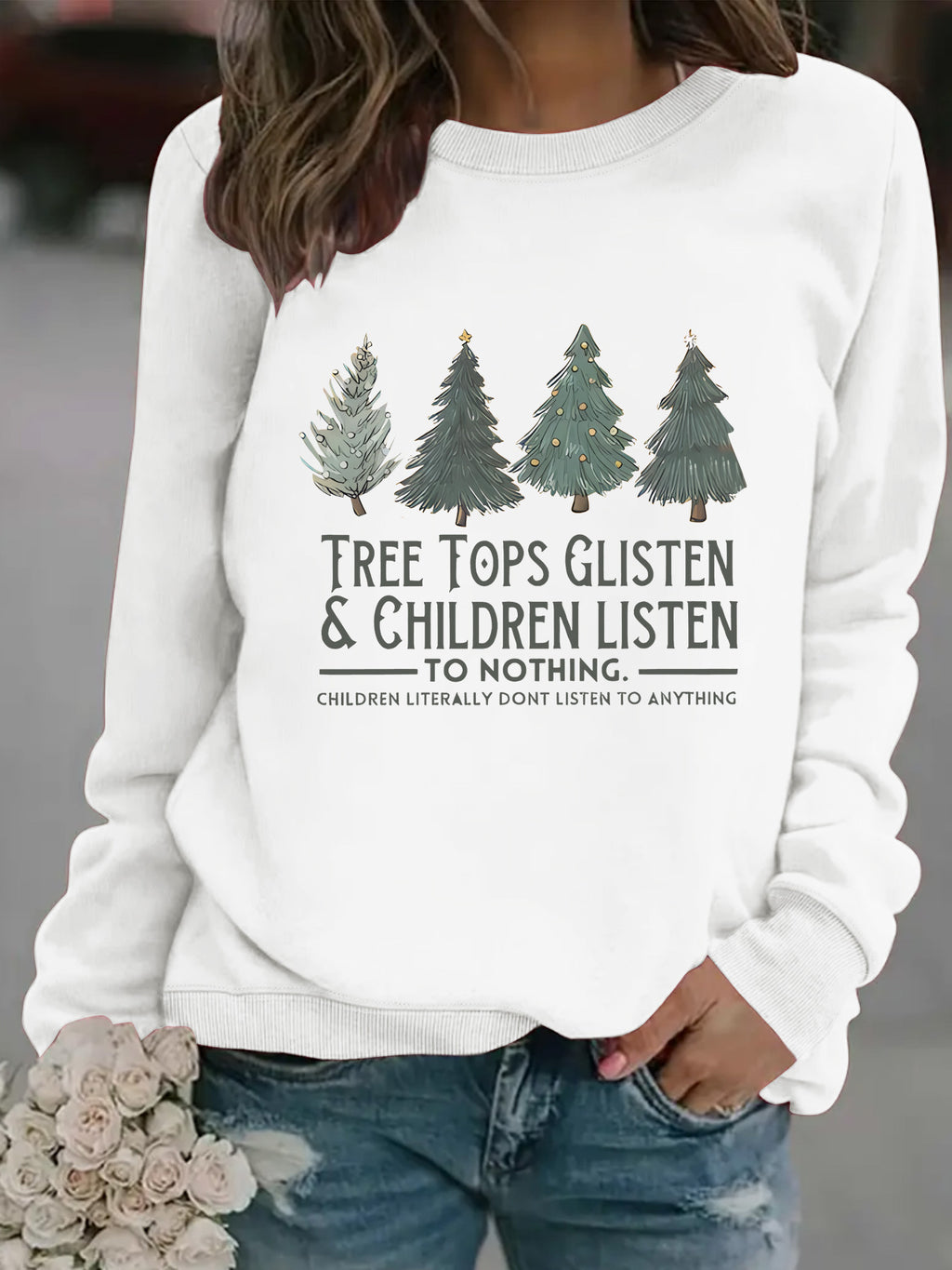 Printed pullover sweatshirt