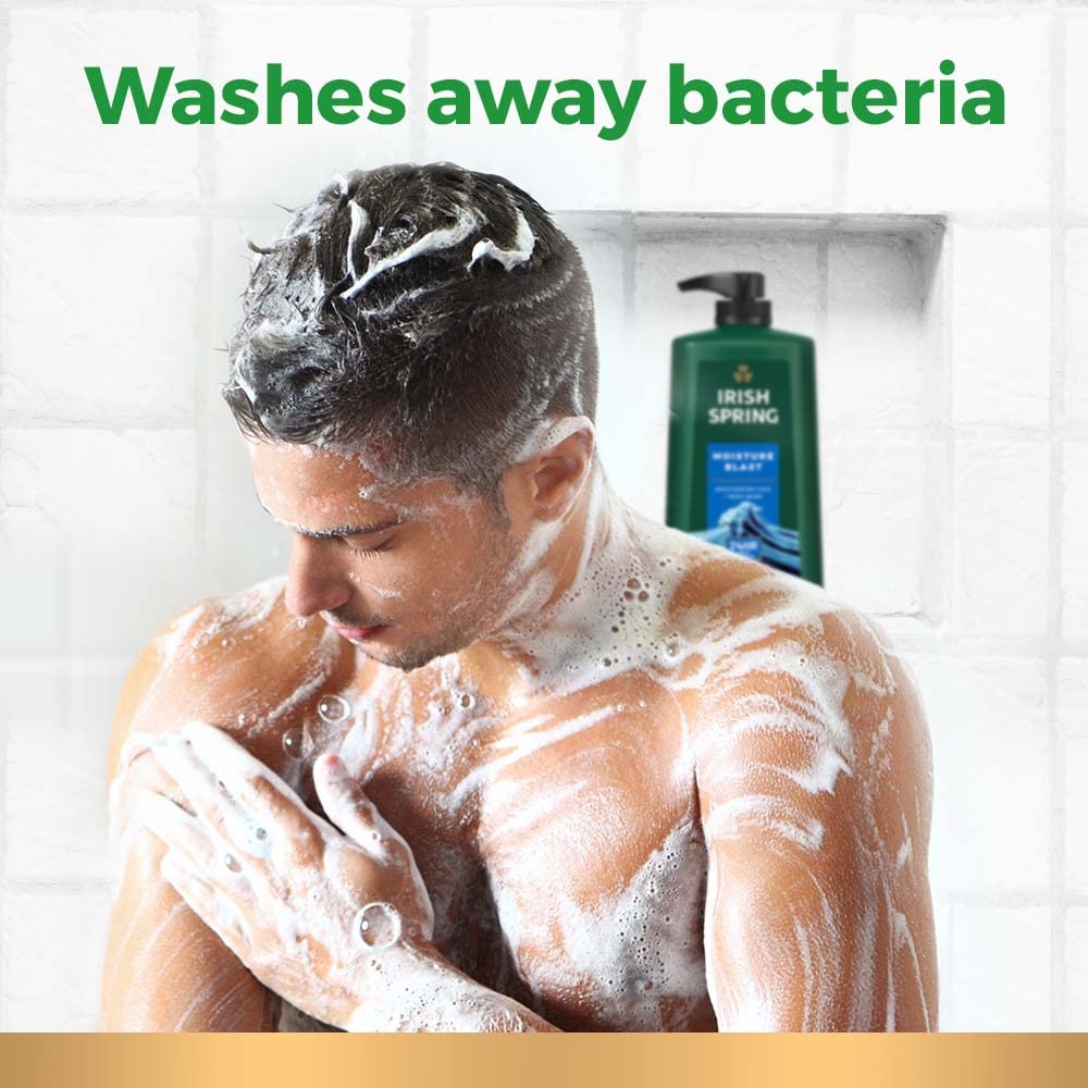 Irish Spring 5 in 1 Body Wash for Men, Fresh Eucalyptus & Bergamot, 887 mL