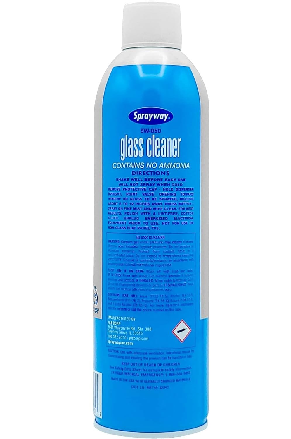 Sprayway Glass Cleaner Foaming Aerosol Spray, 19oz, Pack of 2 | Ammonia-Free, Streakless, Fast-Acting | Cleans & Polishes Glass Surfaces | Fresh Scent, Removes Fingerprints, Dust, Dirt, Smoke Film