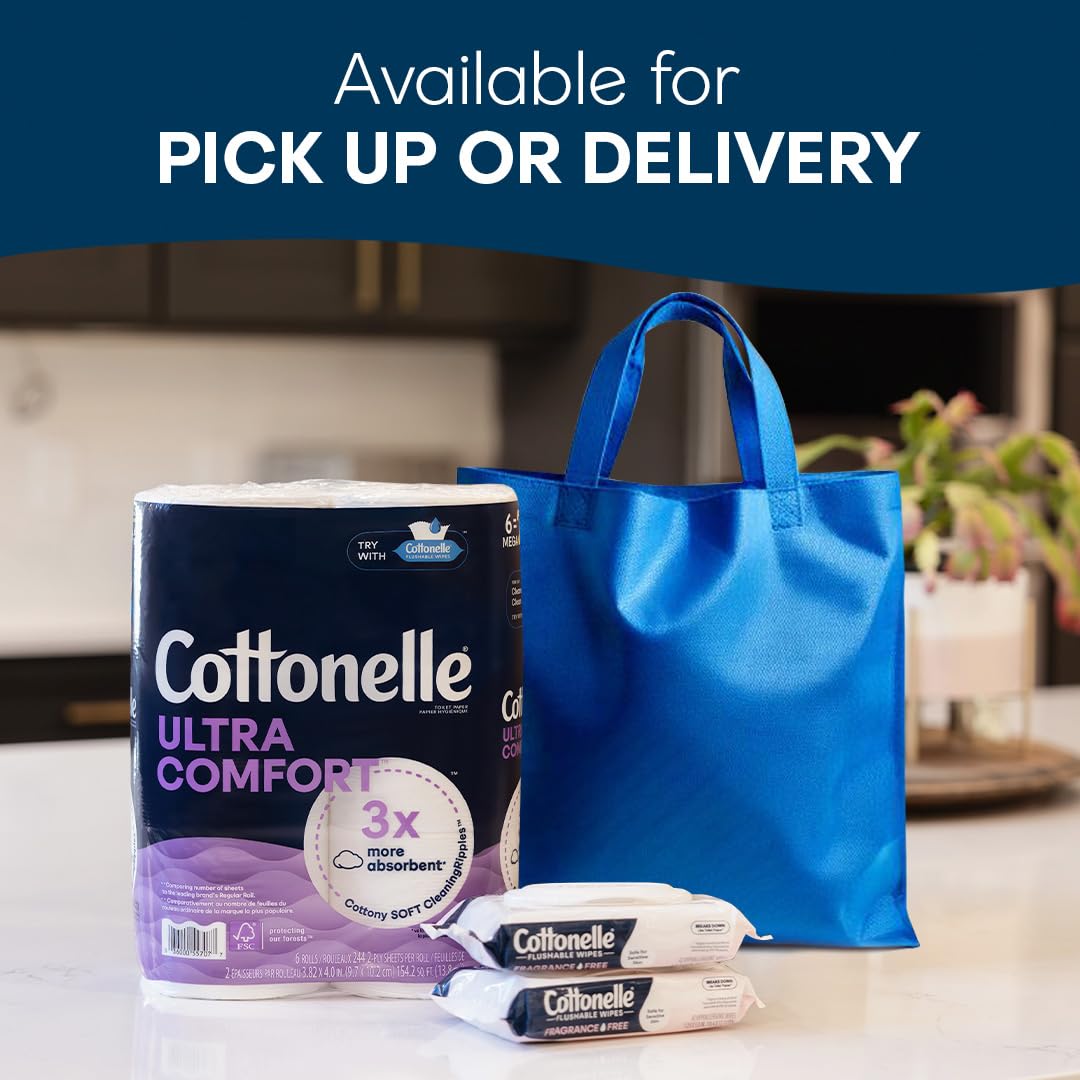 Cottonelle Fresh Feel Flushable Wet Wipes, Adult Wet Wipes, 8 Flip-Top Packs, 42 Wipes Per Pack (336 Total Wipes)