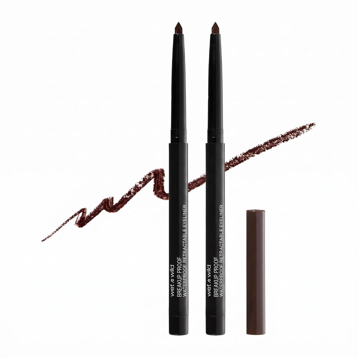 wet n wild Mega Last Breakup Proof Waterproof Retractable Gel Eyeliner - Ultra Pigmented 16-Hour Long Wear, Smudge Proof Satin Finish Formula, Cruelty-Free & Vegan - Brick Brown