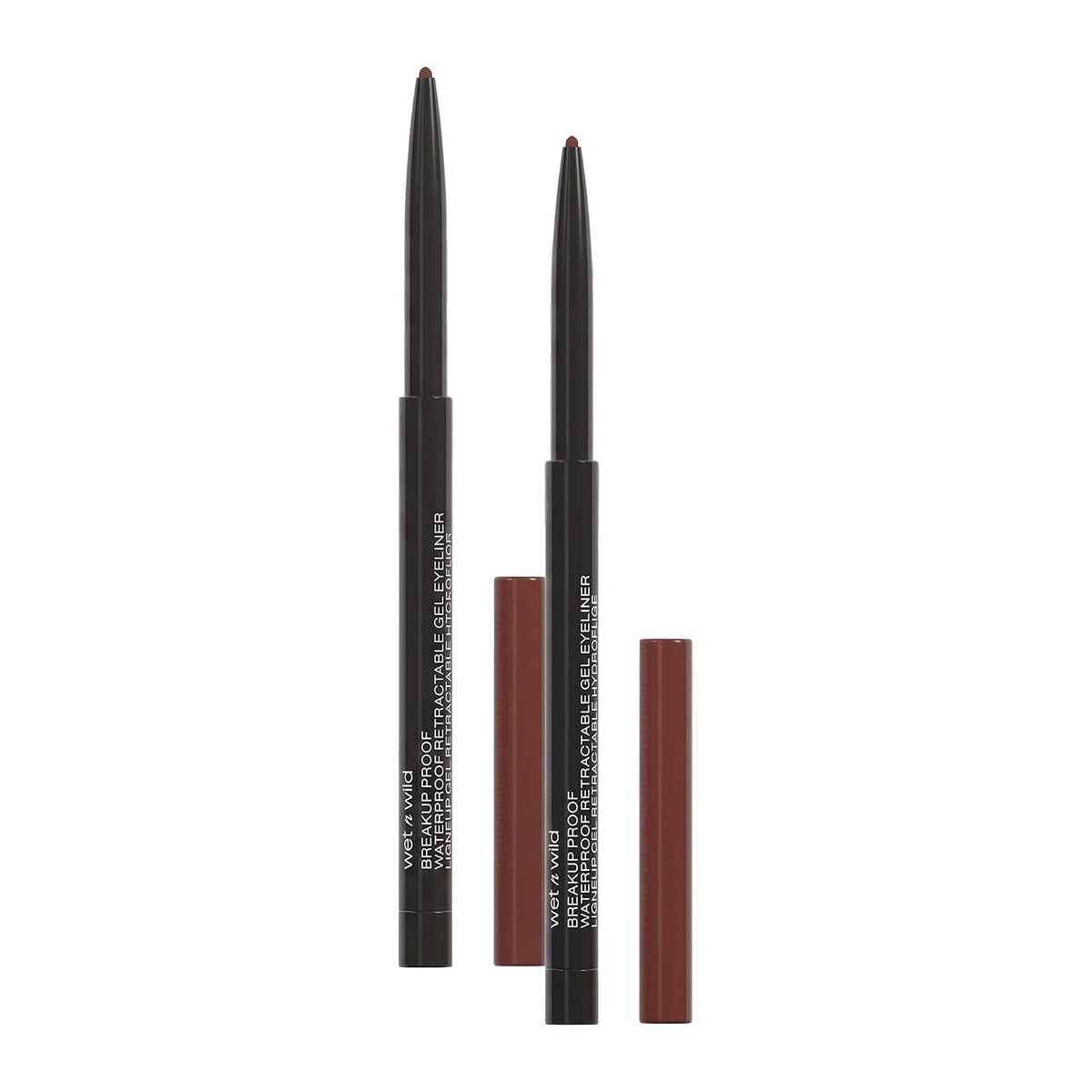 wet n wild Mega Last Breakup Proof Waterproof Retractable Gel Eyeliner - Ultra Pigmented 16-Hour Long Wear, Smudge Proof Satin Finish Formula, Cruelty-Free & Vegan - Brick Brown
