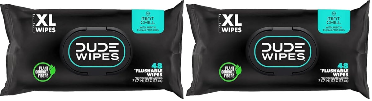 DUDE Wipes Unscented Adult Flushable Wet Wipes, Sensitive Skin, 288 Count