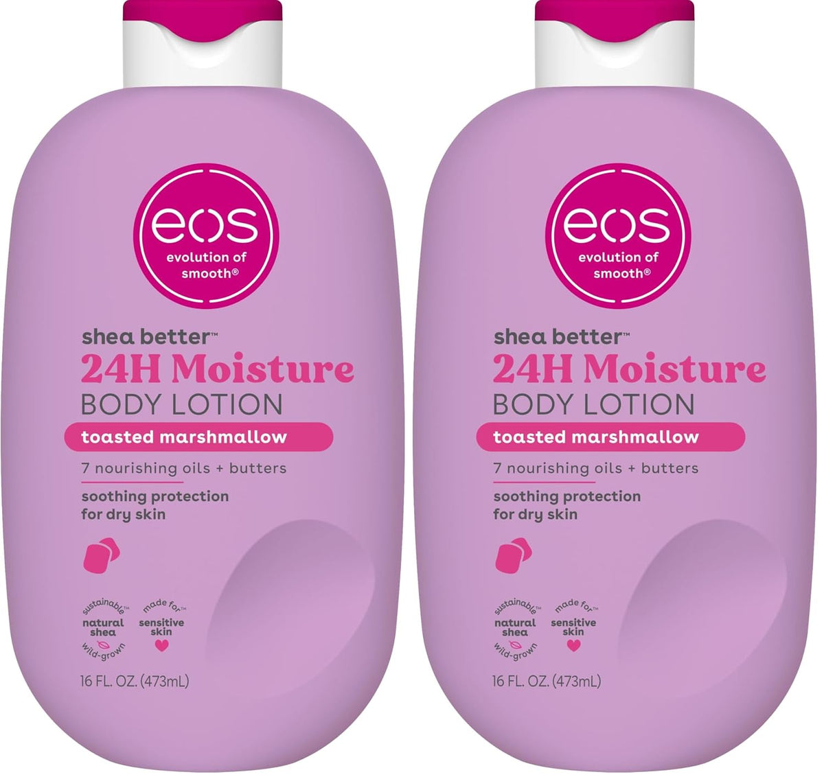 eos Shea Better Body Lotion- Strawberry Dream, with Natural Shea, 16 fl oz