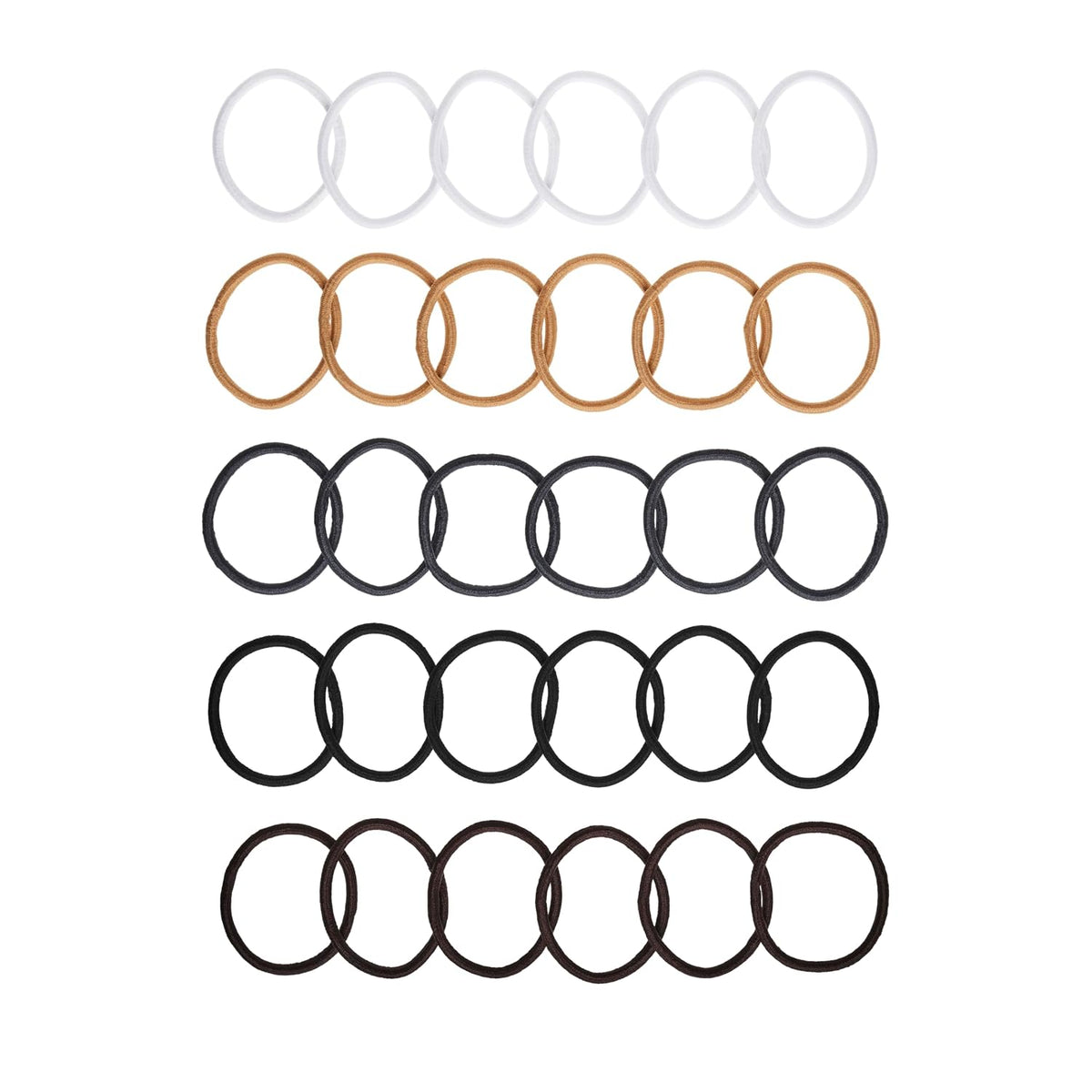 Goody Ouchless Elastic Hair Ties, 30 Ct, Black, 4MM Rubber Bands, Pain-Free