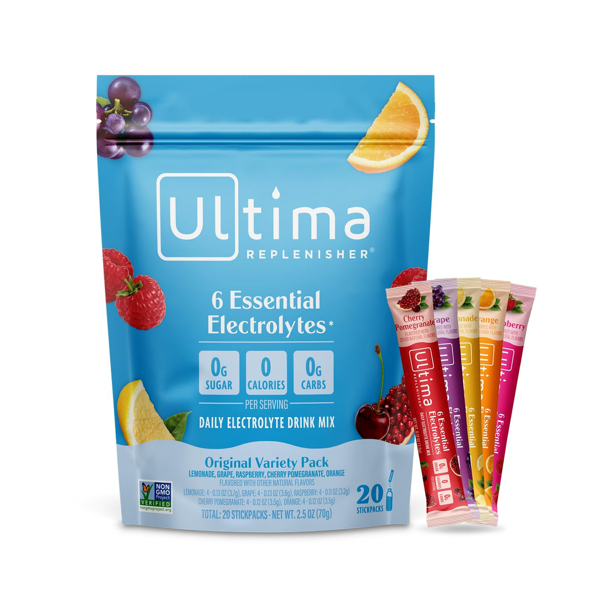 Ultima Replenisher Pink Lemonade Electrolyte Packets, 20 Stickpacks