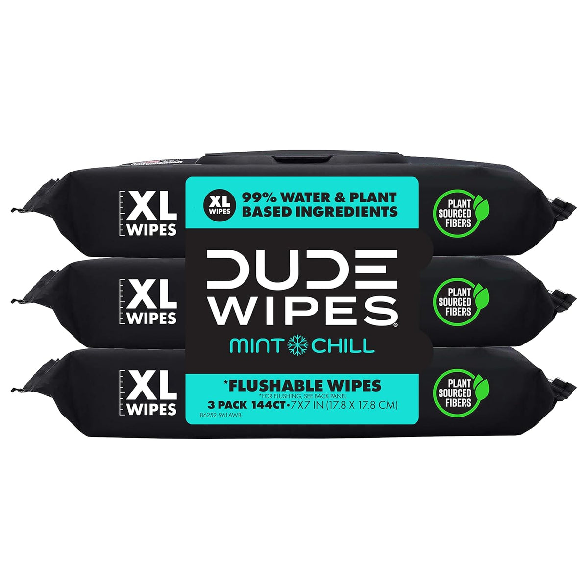 DUDE Wipes Unscented Adult Flushable Wet Wipes, Sensitive Skin, 288 Count
