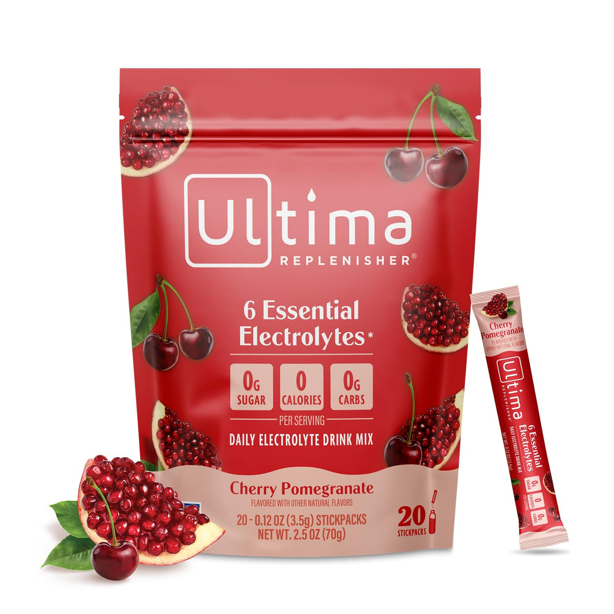 Ultima Replenisher Pink Lemonade Electrolyte Packets, 20 Stickpacks