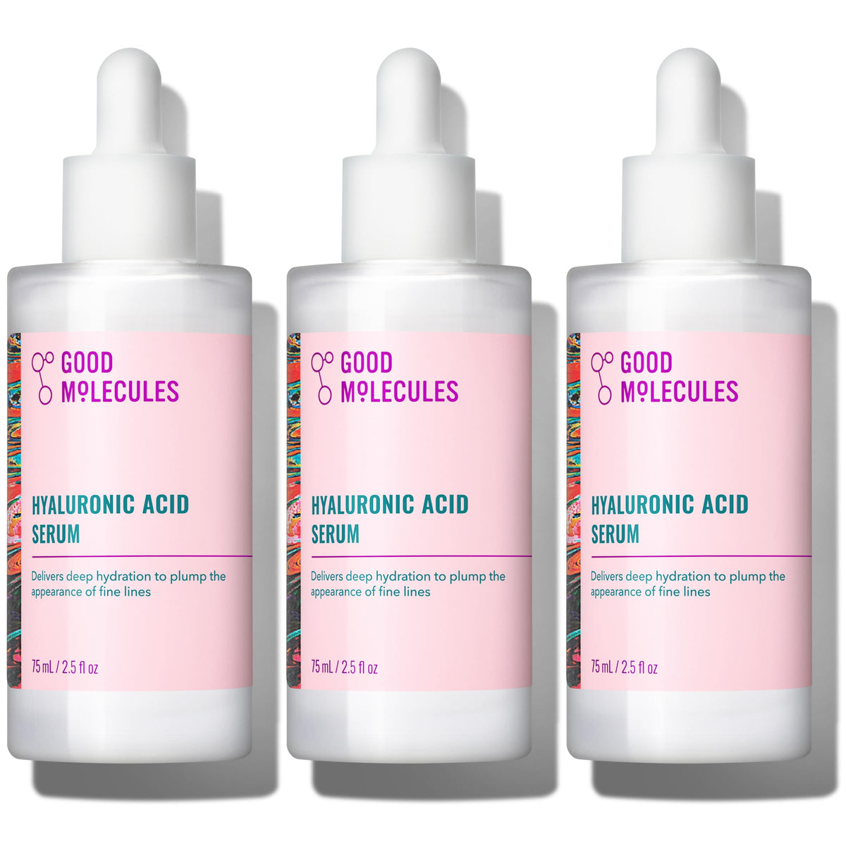 Good Molecules Hyaluronic Acid Serum for Face, 2.5 fl oz, Pack of 2