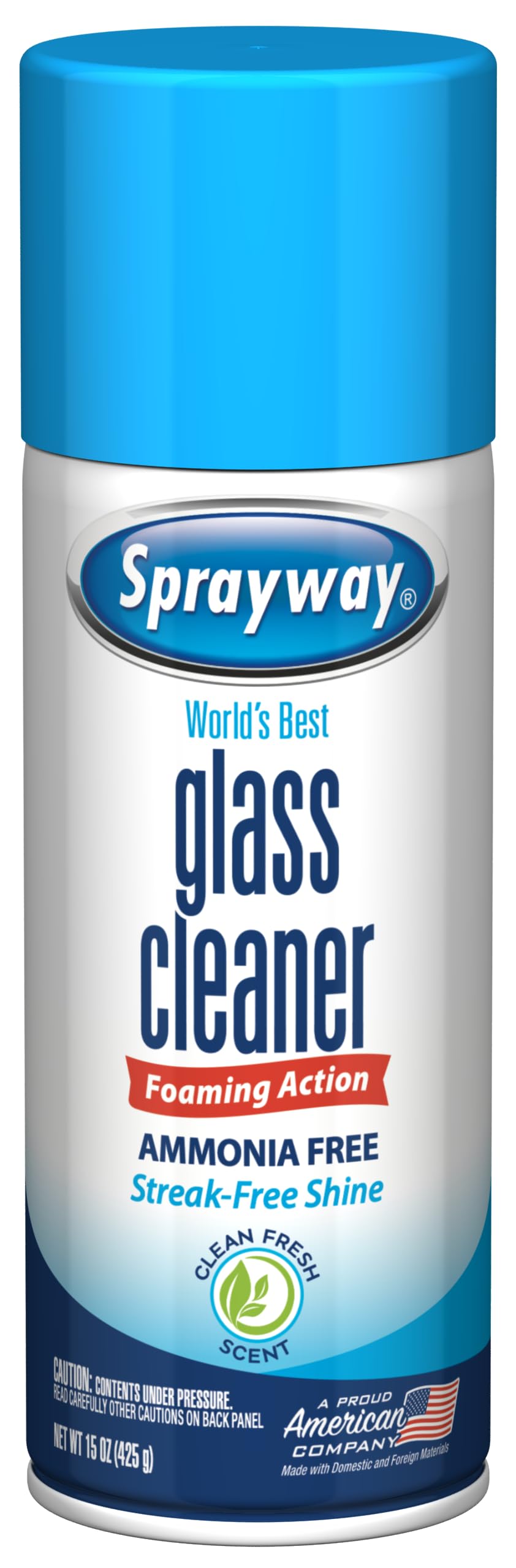 Sprayway Glass Cleaner Foaming Aerosol Spray, 19oz, Pack of 2 | Ammonia-Free, Streakless, Fast-Acting | Cleans & Polishes Glass Surfaces | Fresh Scent, Removes Fingerprints, Dust, Dirt, Smoke Film