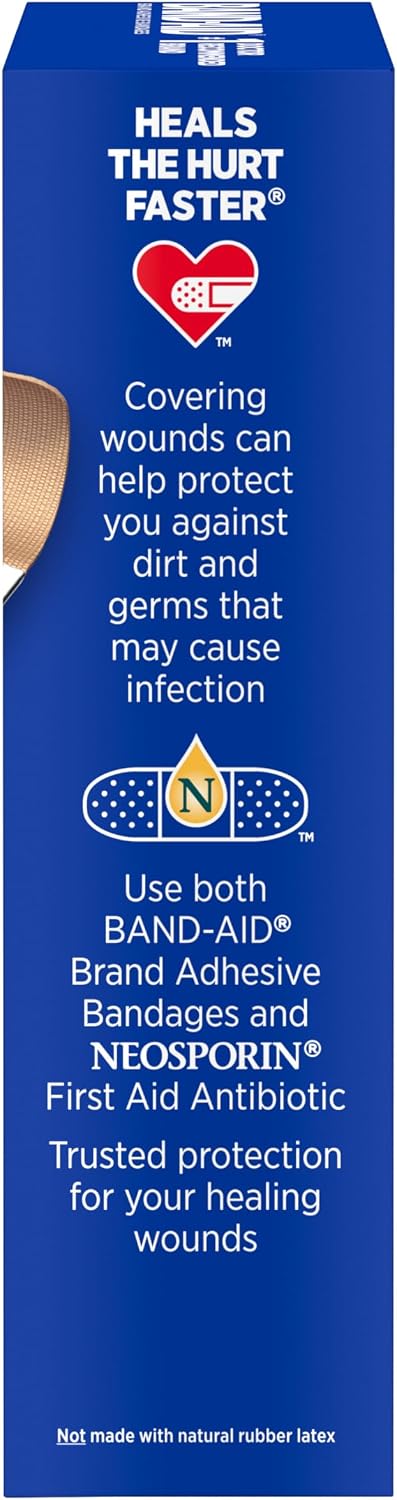 BAND-AID Brand Flexible Fabric Adhesive Bandages, Assorted Sizes, 100 Count