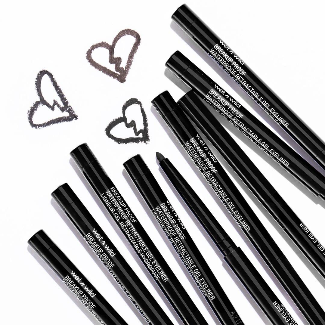 wet n wild Mega Last Breakup Proof Waterproof Retractable Gel Eyeliner - Ultra Pigmented 16-Hour Long Wear, Smudge Proof Satin Finish Formula, Cruelty-Free & Vegan - Brick Brown
