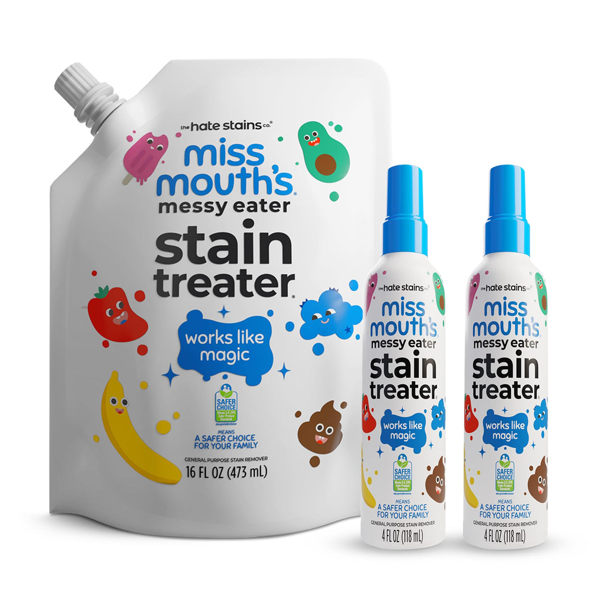 Miss Mouth's Messy Eater Stain Treater Spray, Laundry Stain Remover, 4 Oz