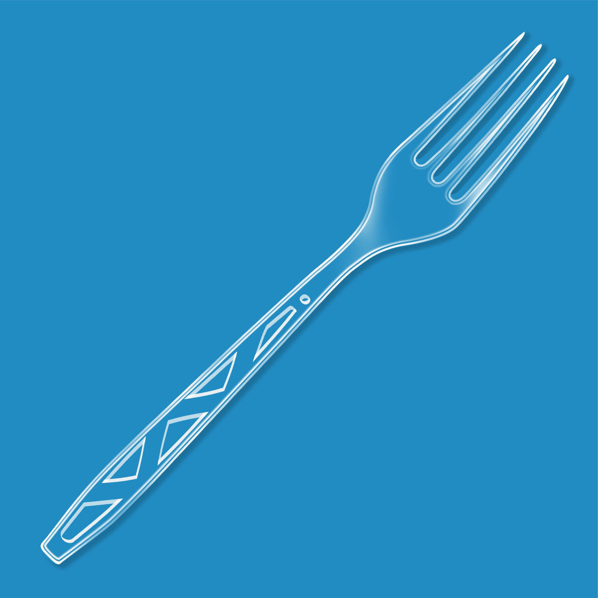 Amazon Basics Disposable Clear Plastic Forks, Premium Quality, 100 Count, Large Pack, Packaging May Vary