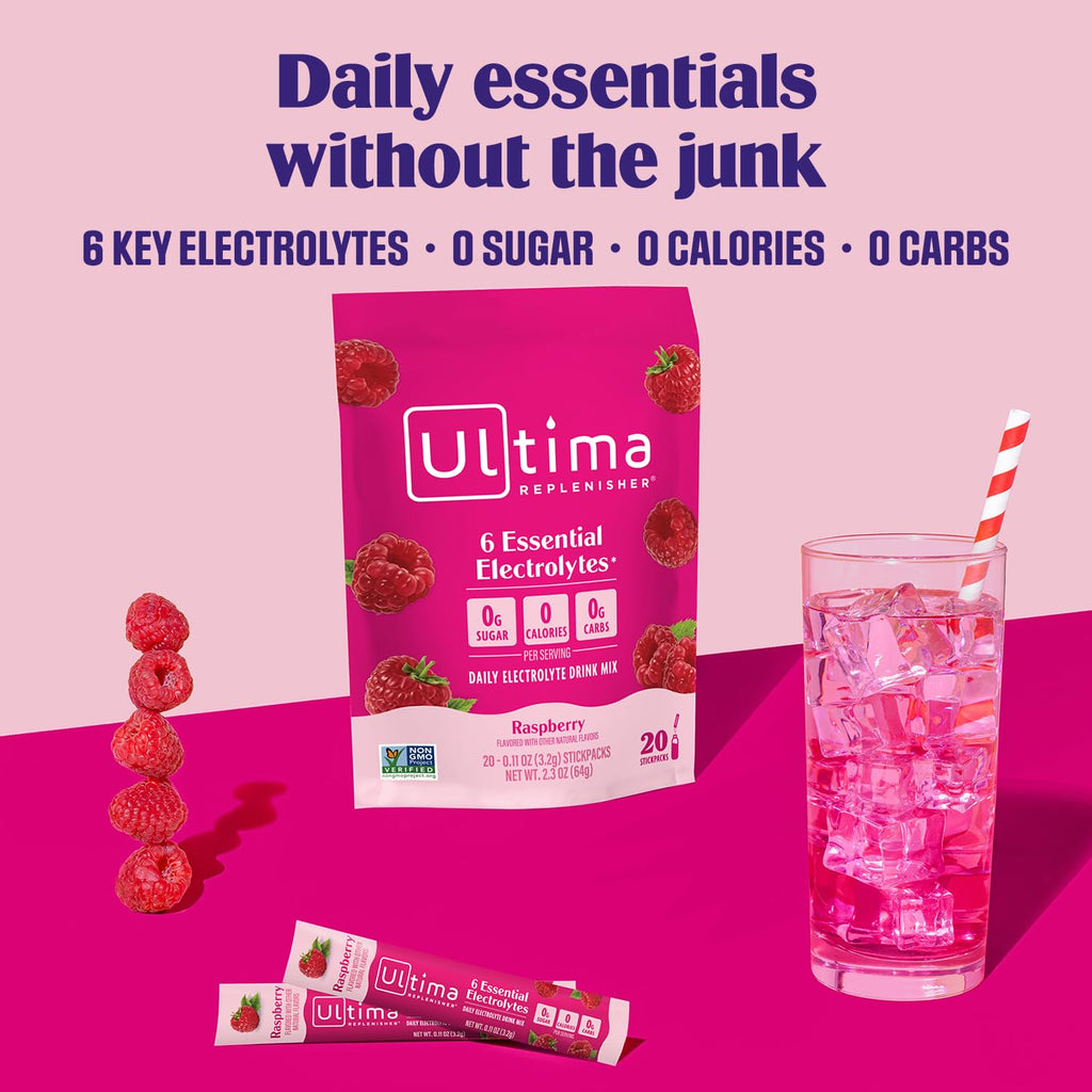 Ultima Replenisher Pink Lemonade Electrolyte Packets, 20 Stickpacks