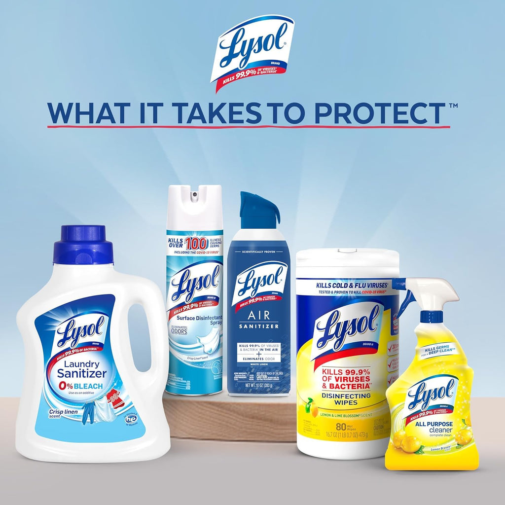 Lysol Laundry Sanitizer Liquid, Detergent Additive, Crisp Linen, 90oz