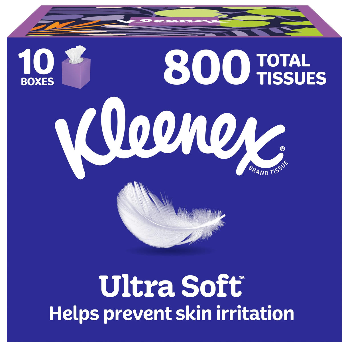 Kleenex Ultra Soft Facial Tissues, 8 Cube Boxes, 80 Tissues per Box
