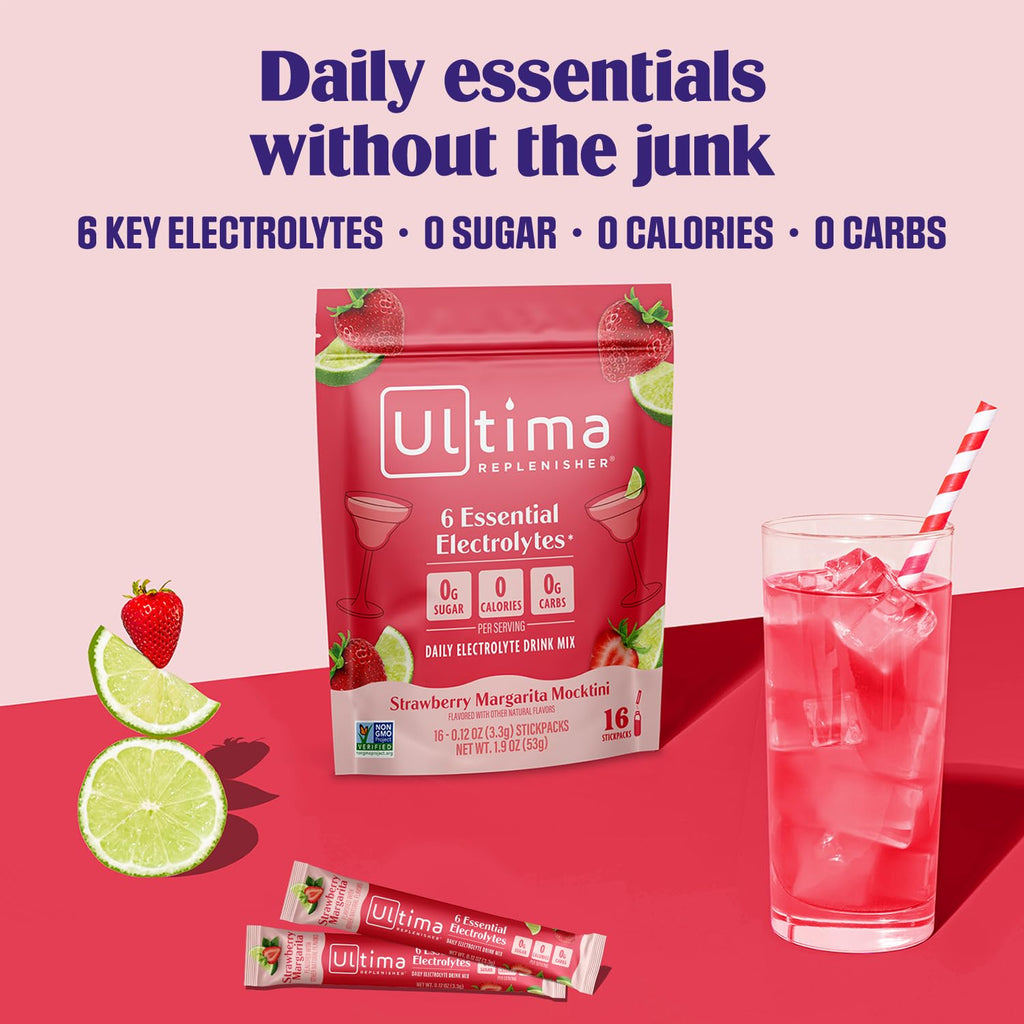 Ultima Replenisher Pink Lemonade Electrolyte Packets, 20 Stickpacks