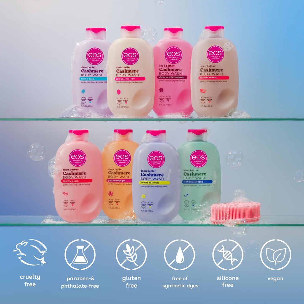 eos Cashmere Body Wash- Vanilla Cashmere, Creamy Gel with Shea Butter, 16 fl oz