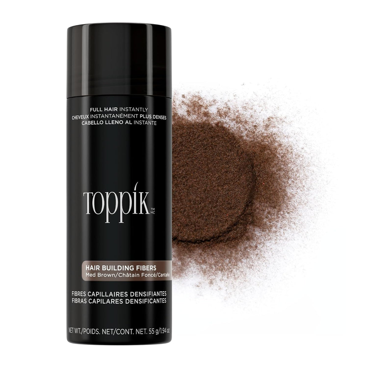 Toppik Hair Building Fibers, Fill In Fine or Thinning Hair Instantly Thicker, Fuller Looking Hair 9 Shades,4 size options