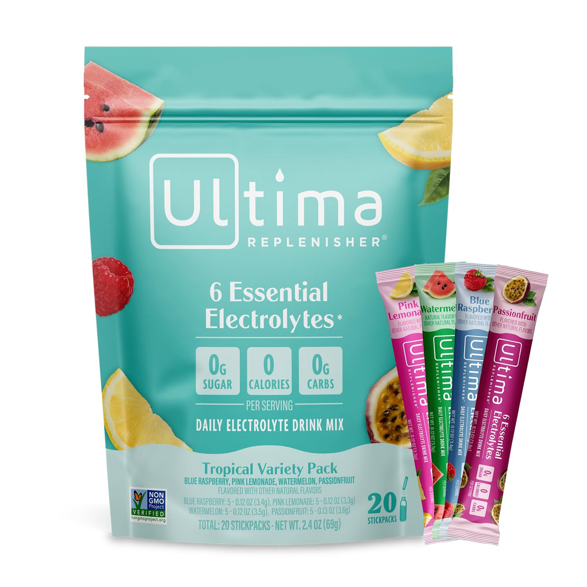 Ultima Replenisher Pink Lemonade Electrolyte Packets, 20 Stickpacks