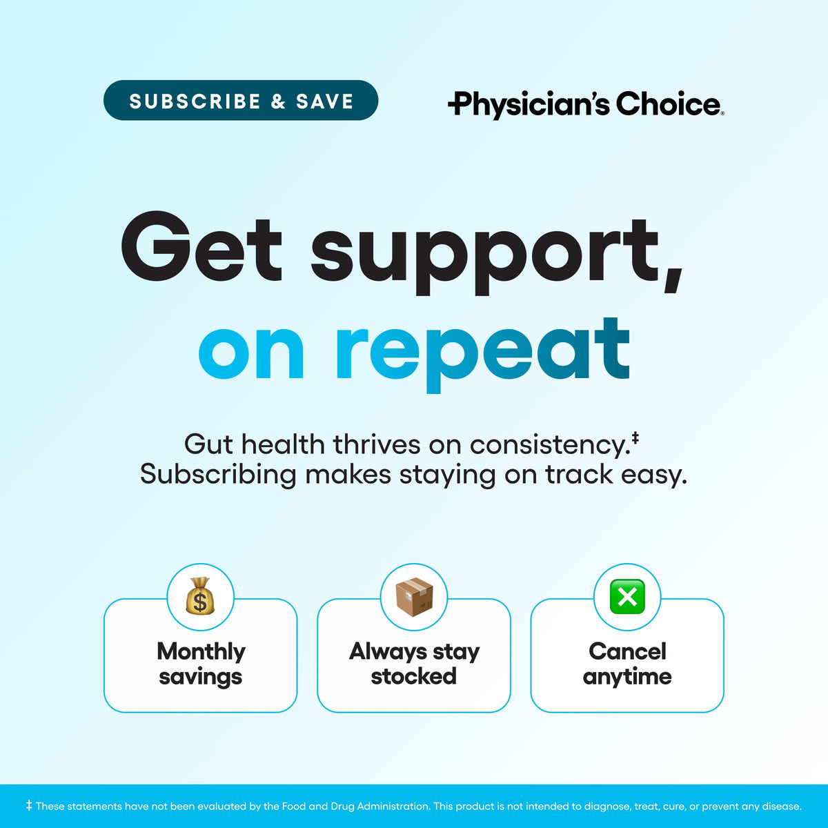 Physician's CHOICE Probiotics 60 Billion CFU - 10 Strains + Organic Prebiotics - Immune, Digestive & Gut Health - Supports Occasional Constipation, Diarrhea, Gas & Bloating - for Women & Men - 30ct