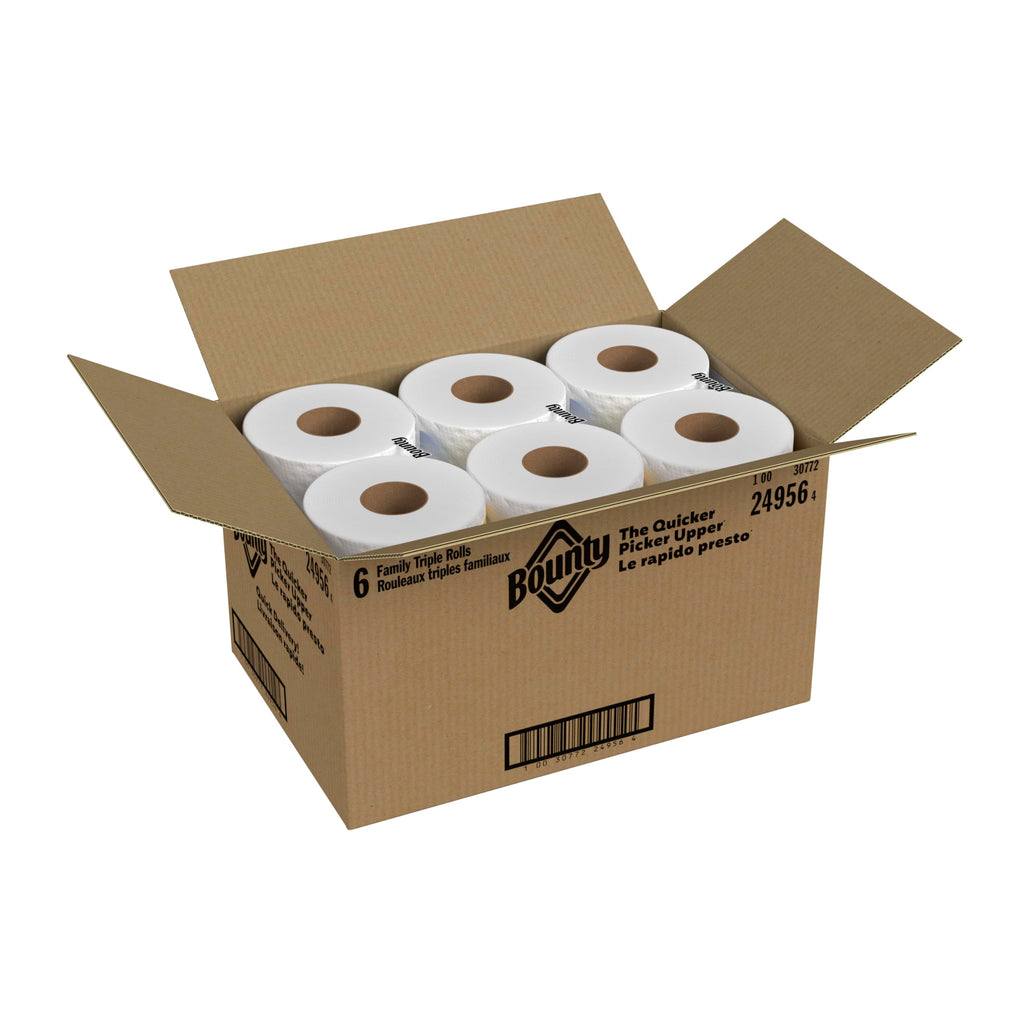 Bounty Quick Size Paper Towels, White, 8 Family Rolls