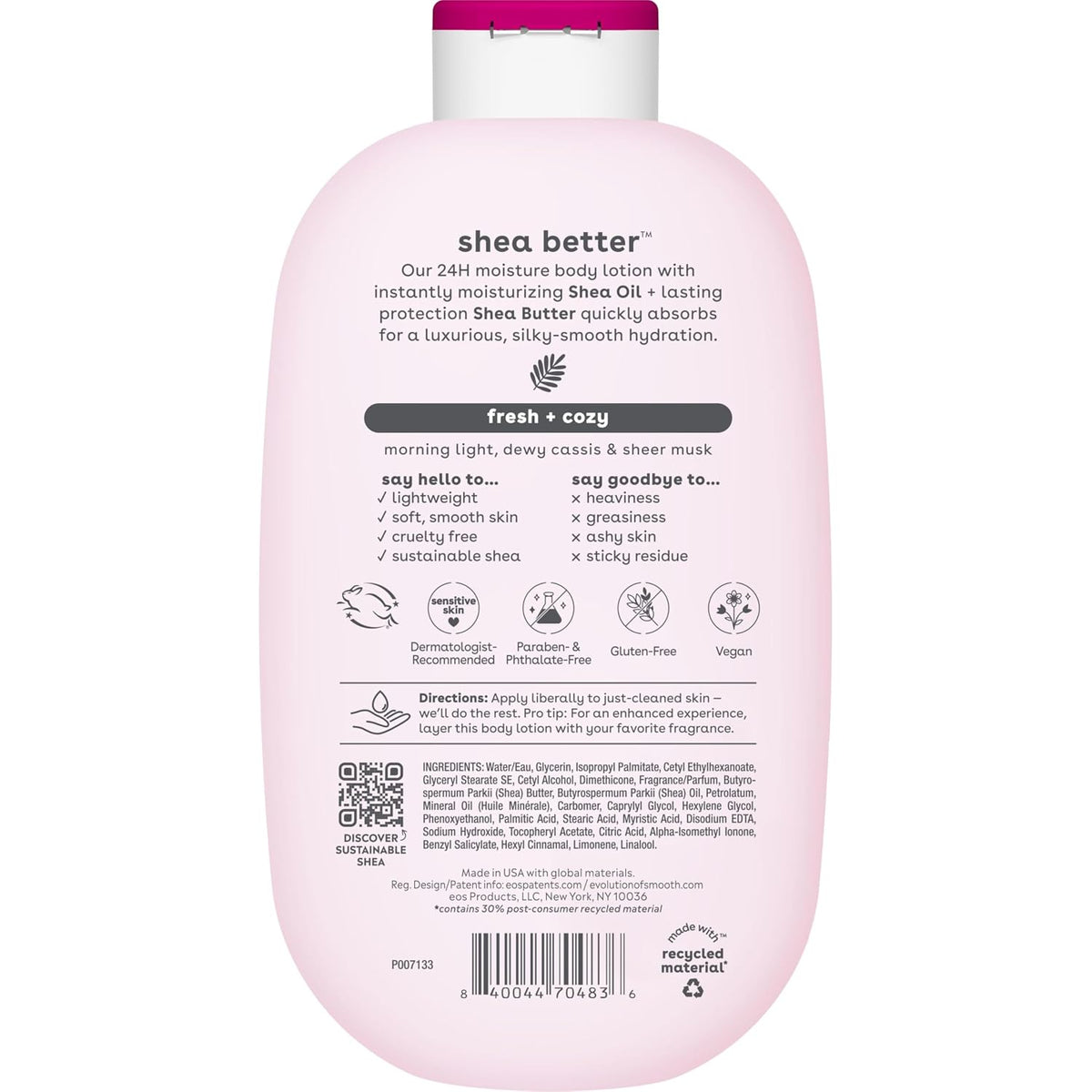 eos Shea Better Body Lotion- Strawberry Dream, with Natural Shea, 16 fl oz