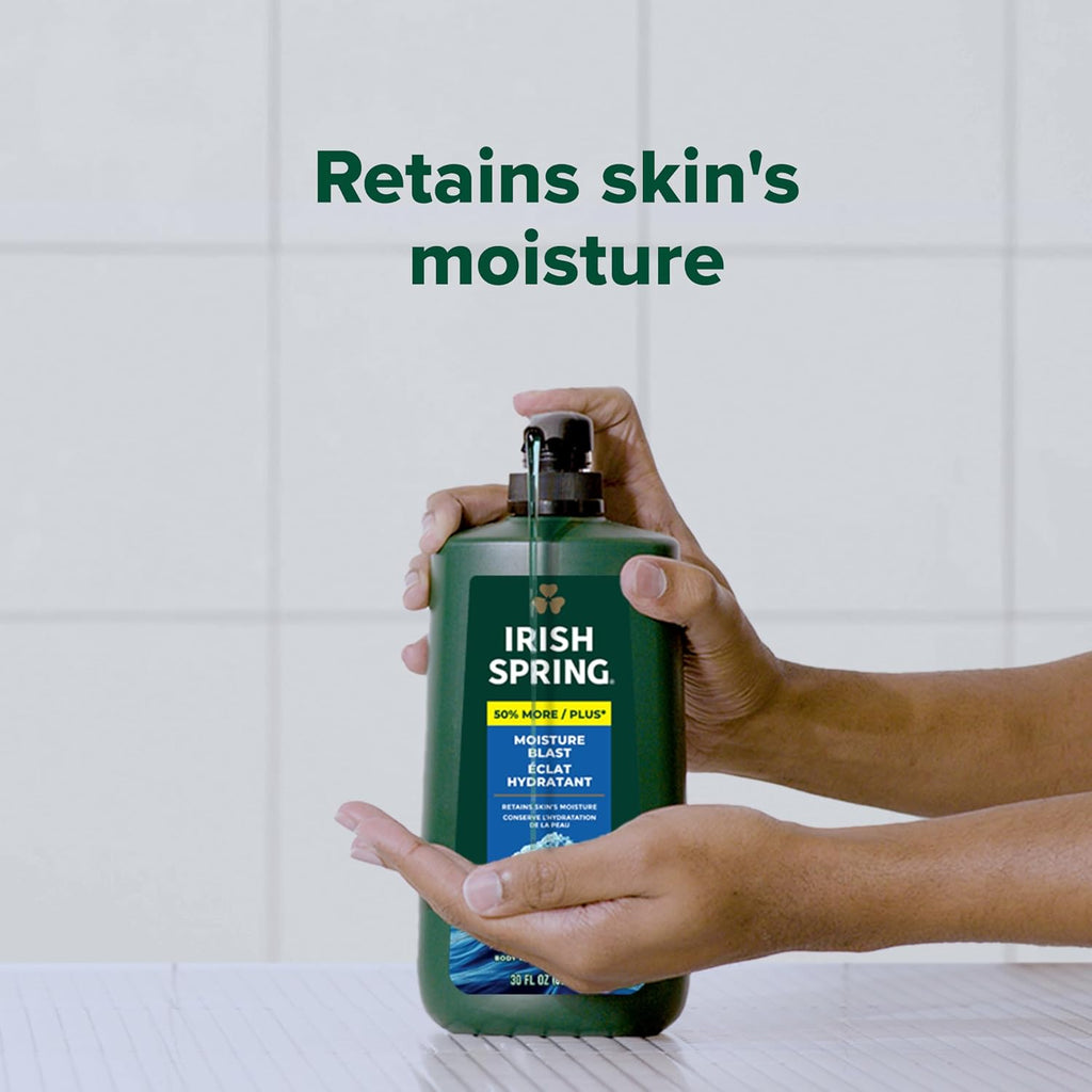 Irish Spring 5 in 1 Body Wash for Men, Fresh Eucalyptus & Bergamot, 887 mL