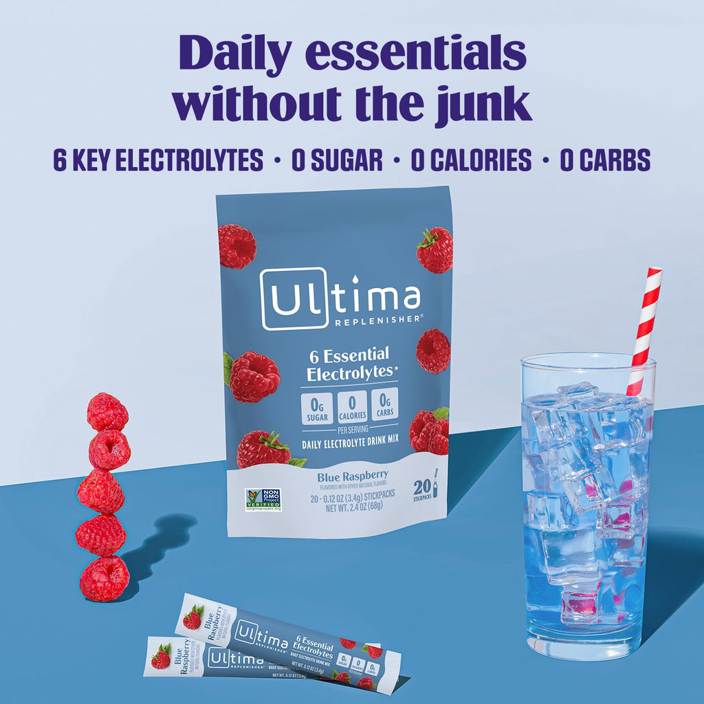 Ultima Replenisher Pink Lemonade Electrolyte Packets, 20 Stickpacks