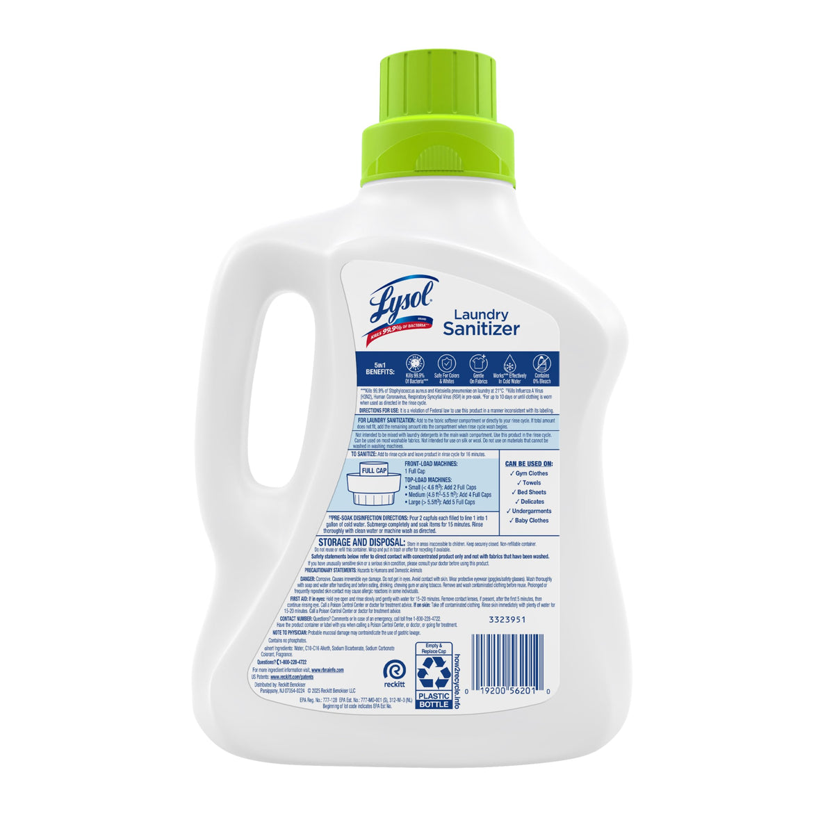 Lysol Laundry Sanitizer Liquid, Detergent Additive, Crisp Linen, 90oz