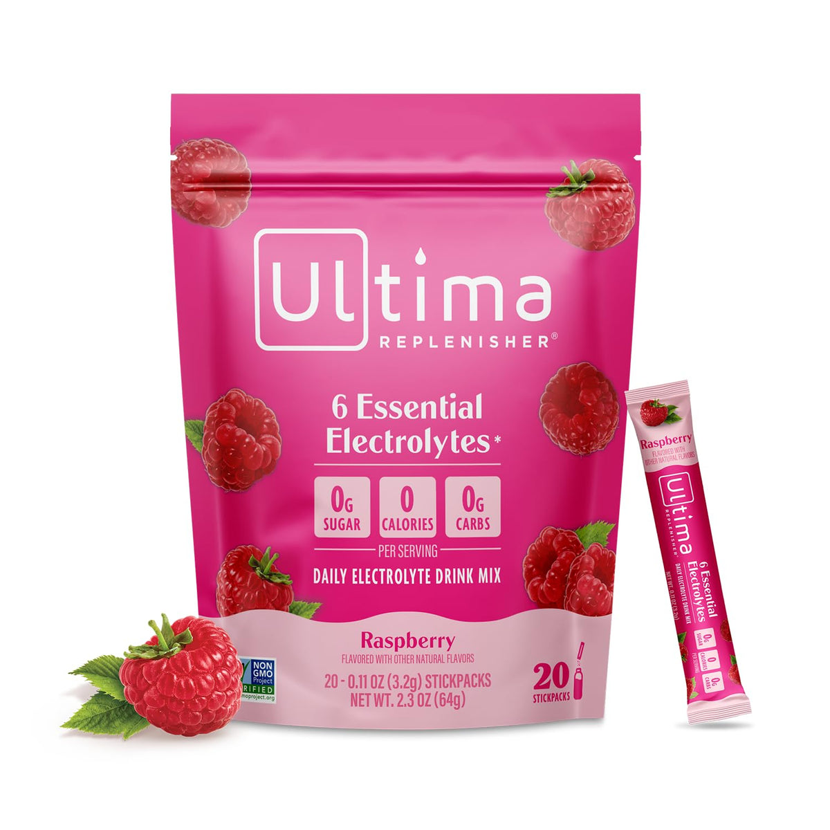 Ultima Replenisher Pink Lemonade Electrolyte Packets, 20 Stickpacks