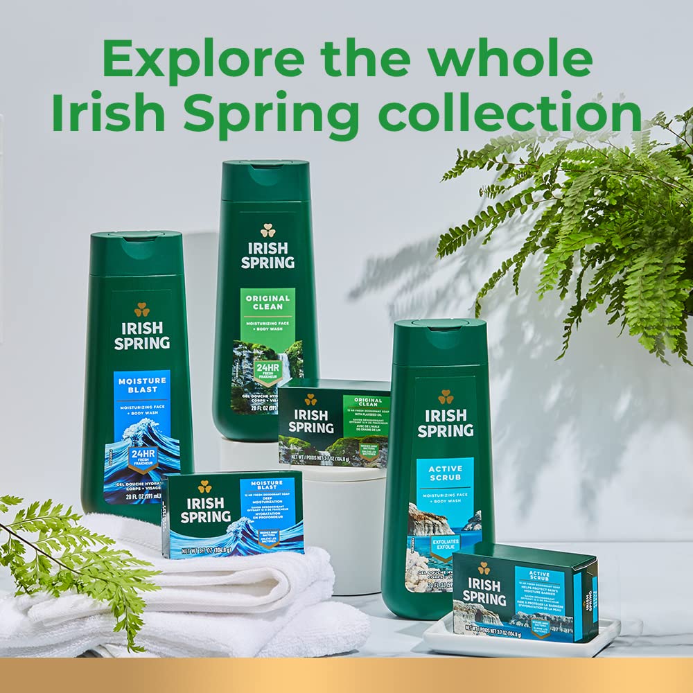 Irish Spring 5 in 1 Body Wash for Men, Fresh Eucalyptus & Bergamot, 887 mL