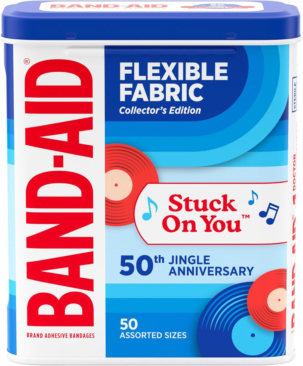 BAND-AID Brand Flexible Fabric Adhesive Bandages, Assorted Sizes, 100 Count