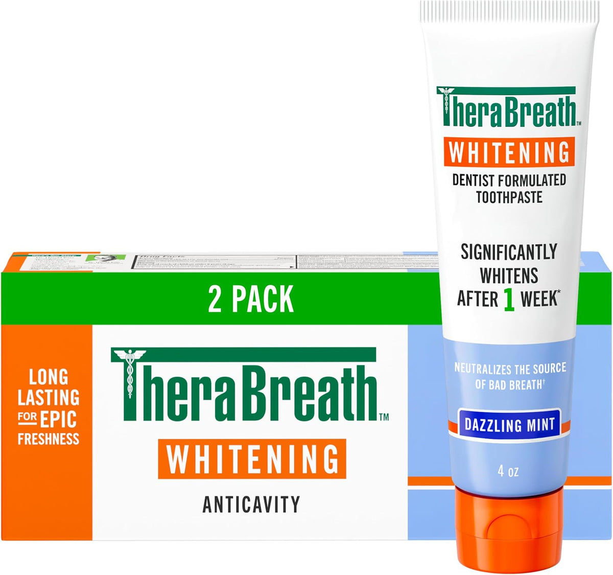 TheraBreath Healthy Gums Oral Rinse, Clean Mint, 16 fl oz, 2-Pack
