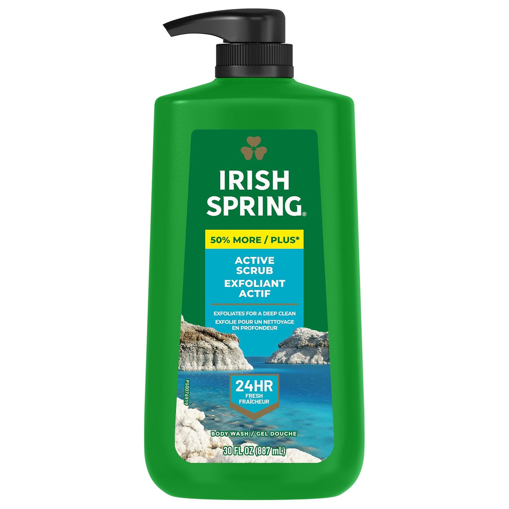 Irish Spring 5 in 1 Body Wash for Men, Fresh Eucalyptus & Bergamot, 887 mL