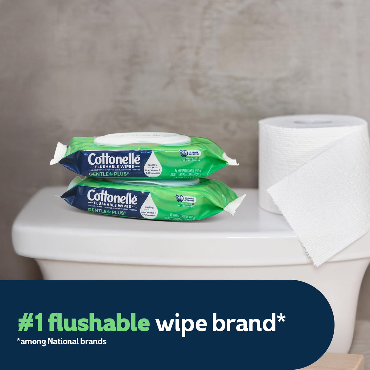 Cottonelle Fresh Feel Flushable Wet Wipes, Adult Wet Wipes, 8 Flip-Top Packs, 42 Wipes Per Pack (336 Total Wipes)