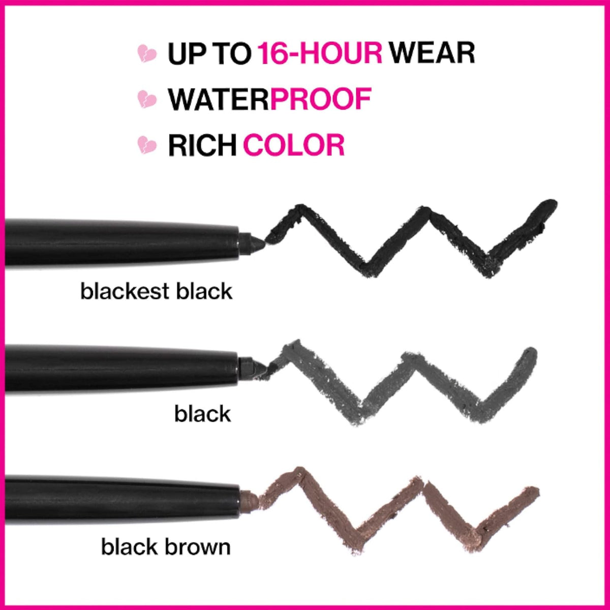 wet n wild Mega Last Breakup Proof Waterproof Retractable Gel Eyeliner - Ultra Pigmented 16-Hour Long Wear, Smudge Proof Satin Finish Formula, Cruelty-Free & Vegan - Brick Brown