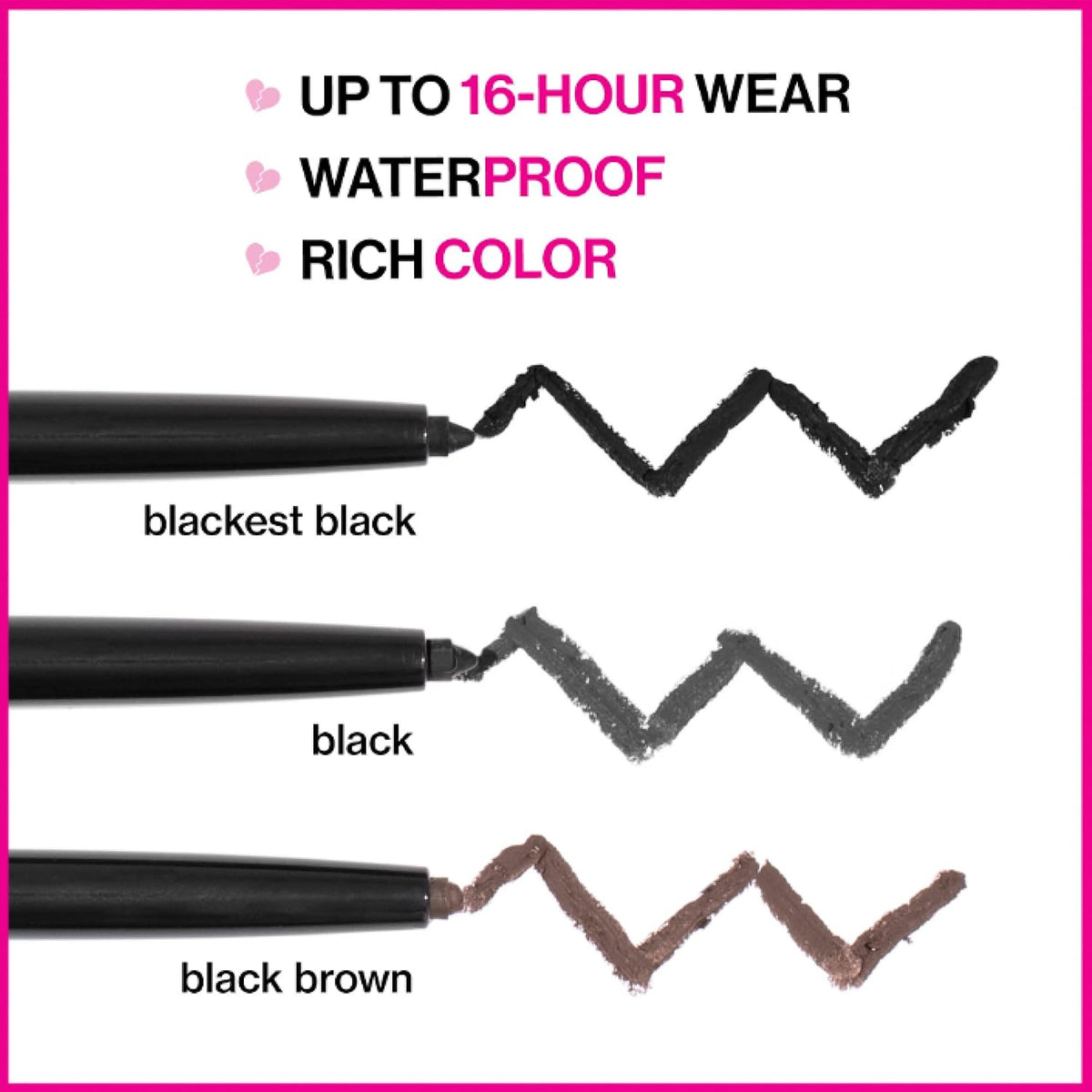 wet n wild Mega Last Breakup Proof Waterproof Retractable Gel Eyeliner - Ultra Pigmented 16-Hour Long Wear, Smudge Proof Satin Finish Formula, Cruelty-Free & Vegan - Brick Brown