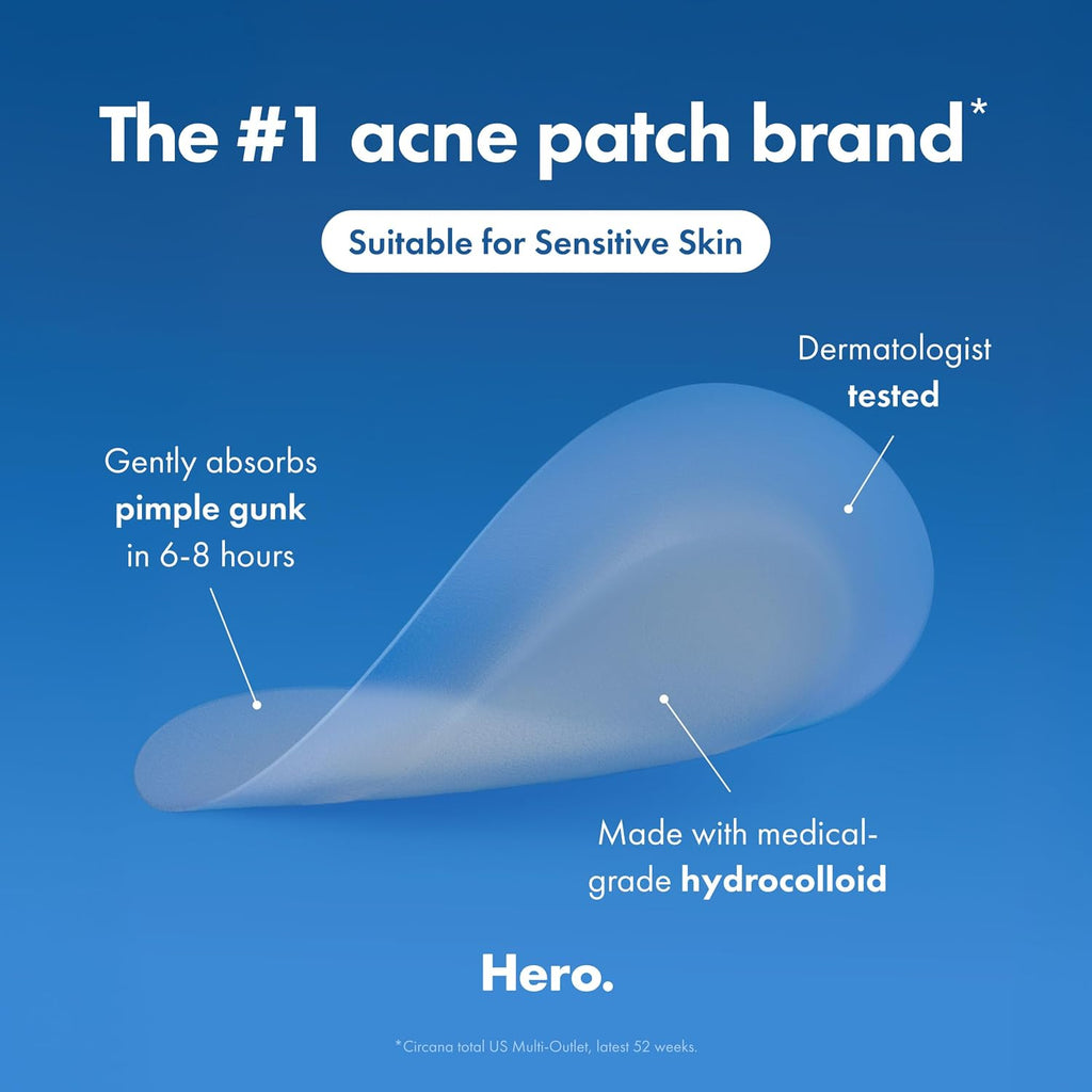 Mighty Patch Hero Cosmetics Original Nighttime Acne Pimple Patches, 36 Ct