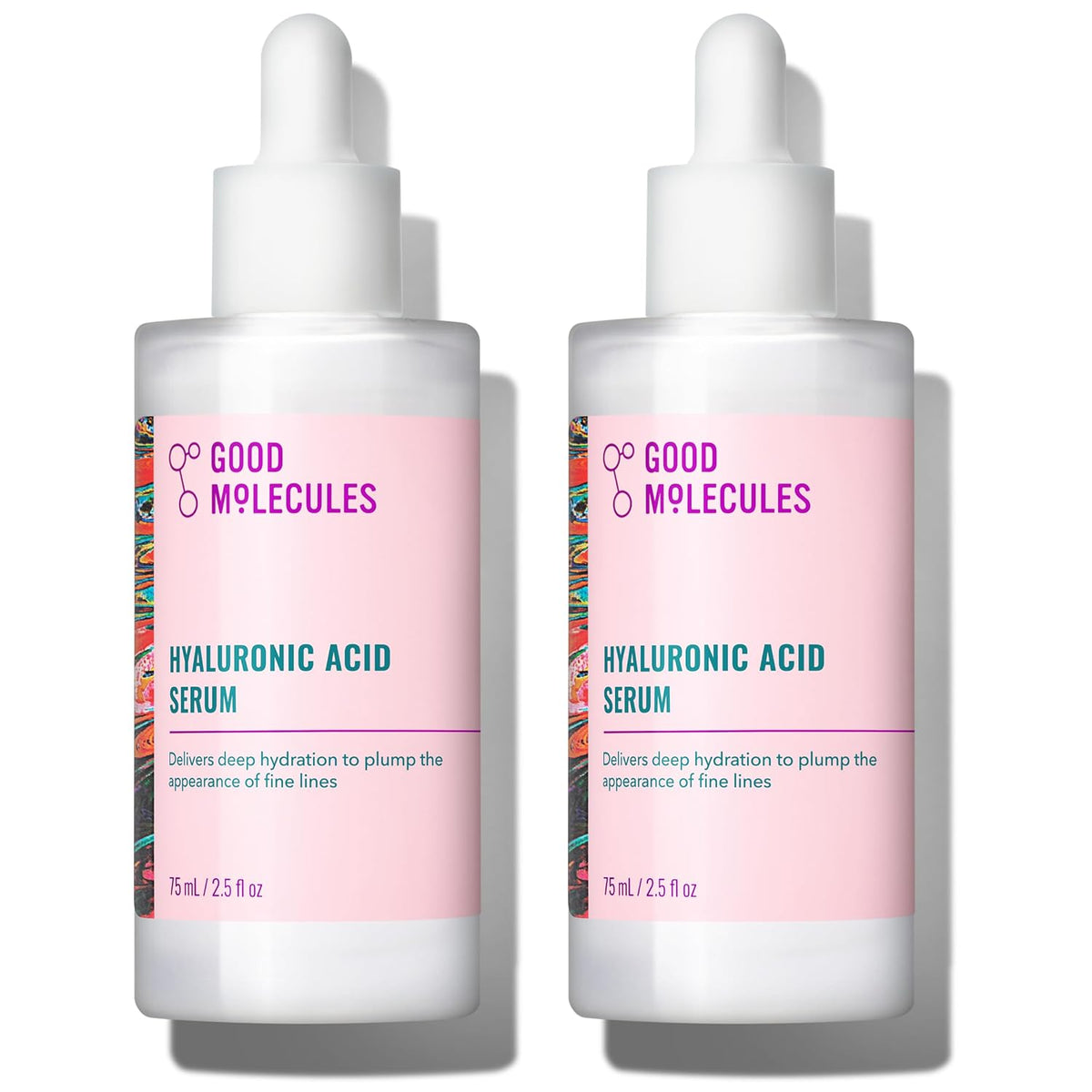 Good Molecules Hyaluronic Acid Serum for Face, 2.5 fl oz, Pack of 2