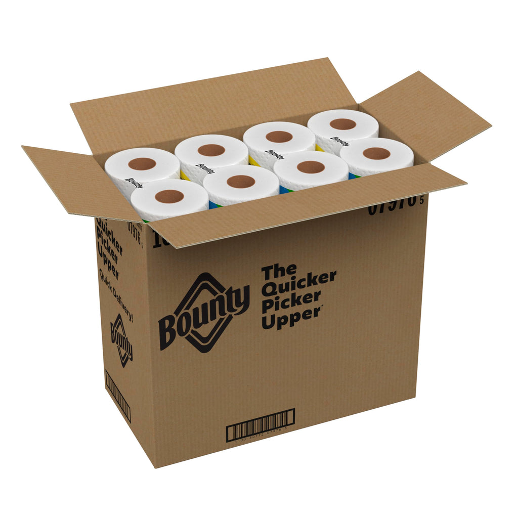 Bounty Quick Size Paper Towels, White, 8 Family Rolls