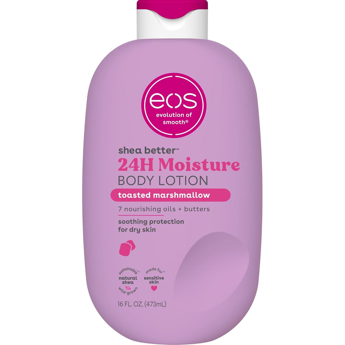 eos Shea Better Body Lotion- Strawberry Dream, with Natural Shea, 16 fl oz