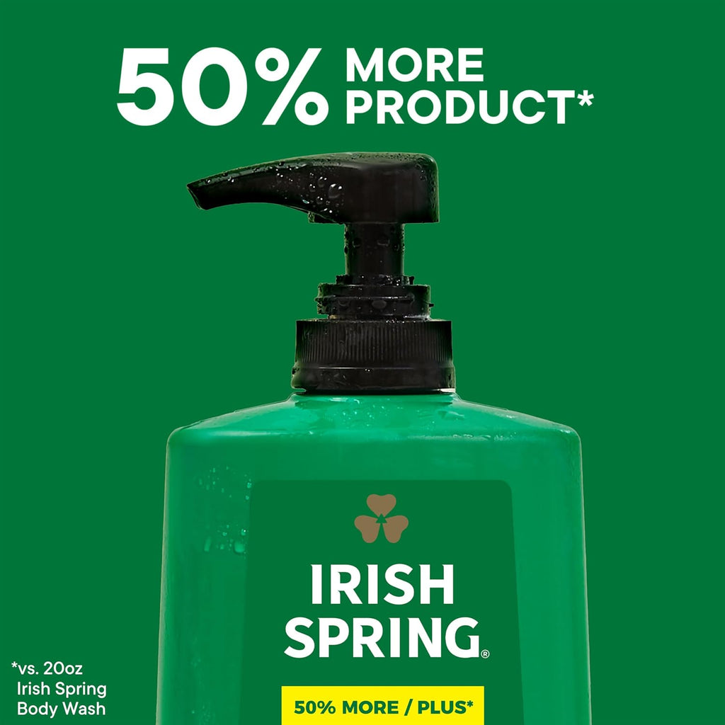 Irish Spring 5 in 1 Body Wash for Men, Fresh Eucalyptus & Bergamot, 887 mL