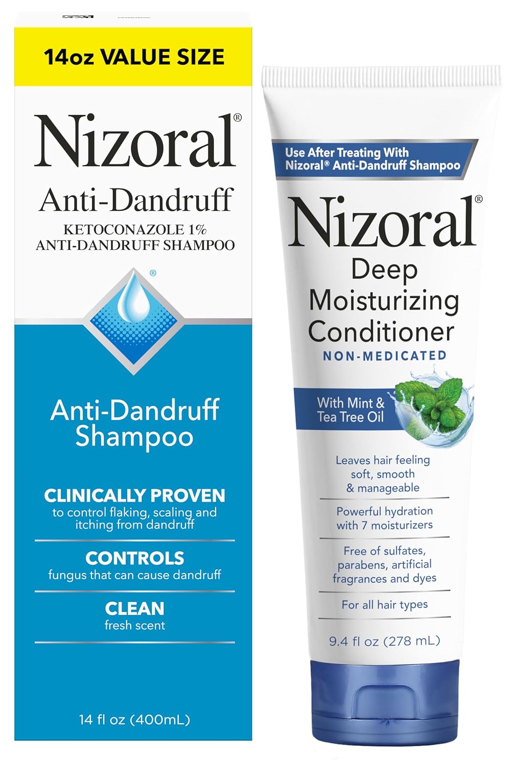 Nizoral Anti-Dandruff Shampoo with 1% Ketoconazole, Fresh Scent, 7 Fl Oz